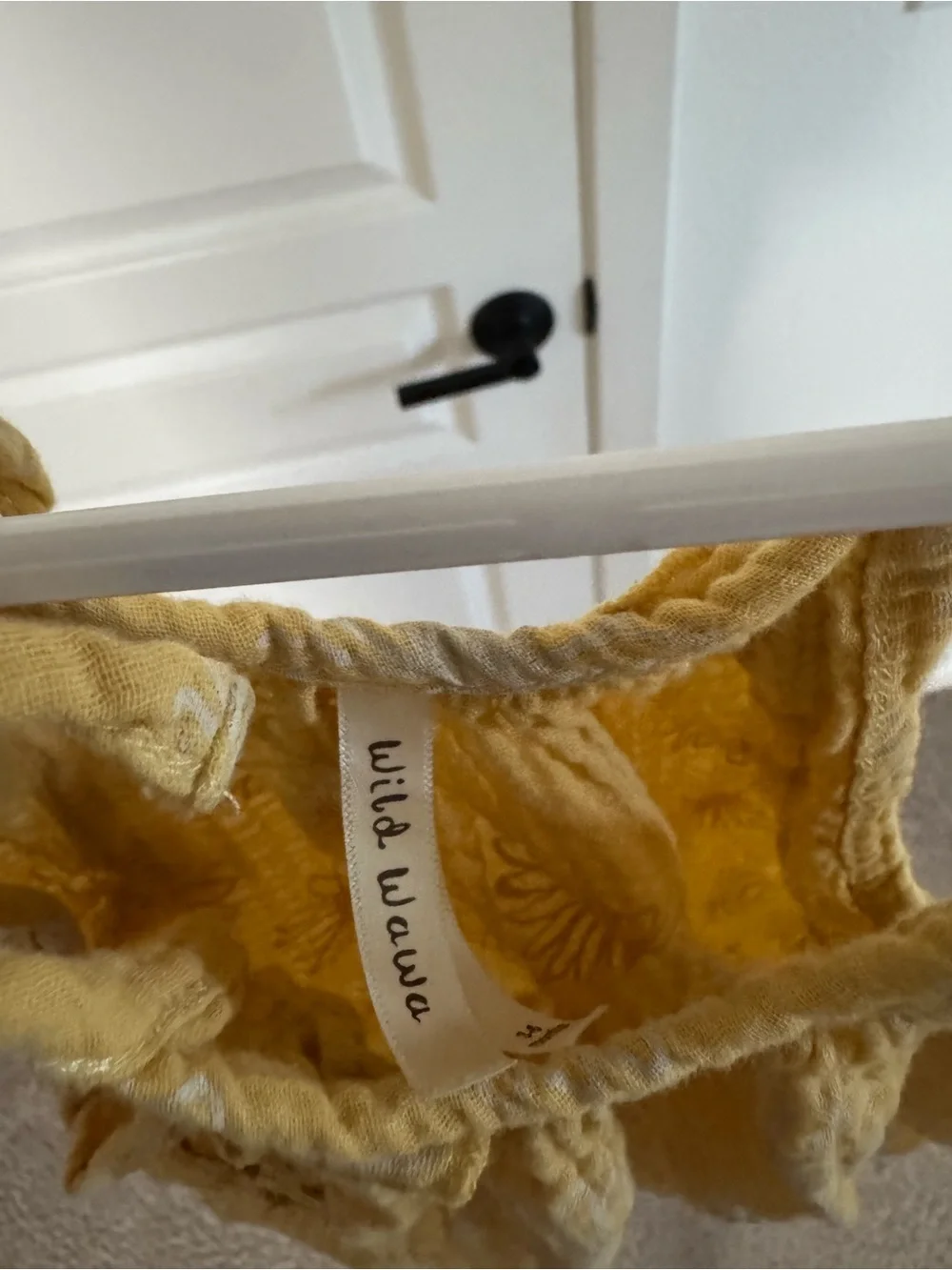 Wild Wawa Yellow Baby Romper with Sunburst Texture